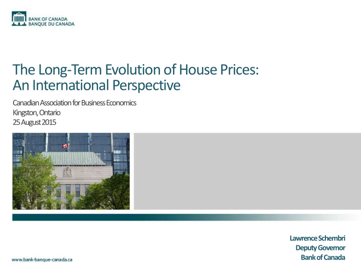 the long term evolution of house prices an international