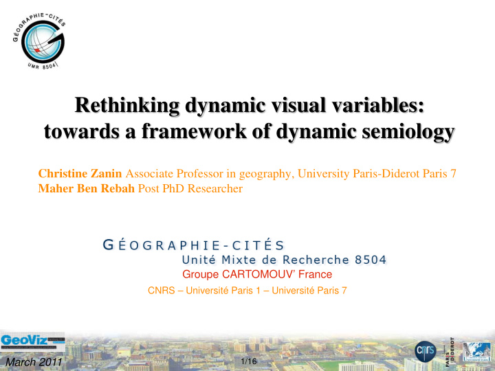 rethinking dynamic visual variables towards a framework
