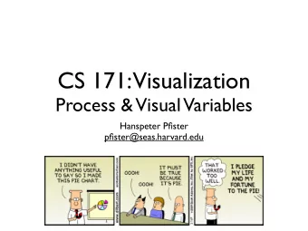 CS 171:  Visualization  Process &amp;  Visual  Variables  Hanspeter Pfister