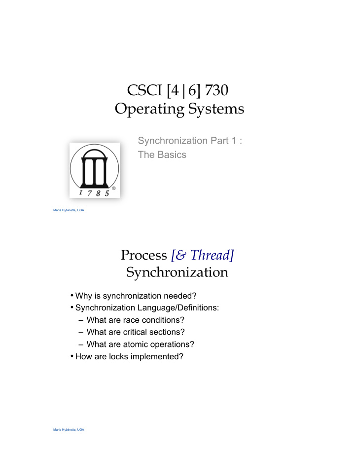 csci 4 6 730 operating systems