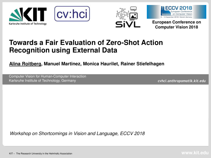 towards a fair evaluation of zero shot action recognition