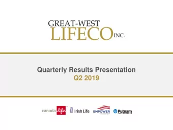 Quarterly Results Presentation  Q2 2019  Cautionary notes  CAUTIONARY NOTE REGARDING