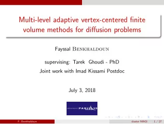 Multi-level adaptive vertex-centered finite  volume methods for diffusion problems Fayssal