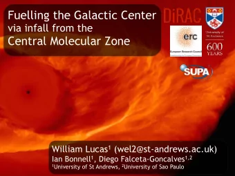 Fuelling the Galactic Center  via infall from the  Central Molecular Zone William Lucas 1