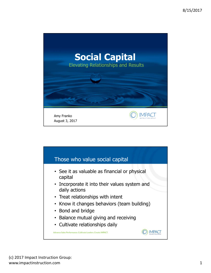 social capital