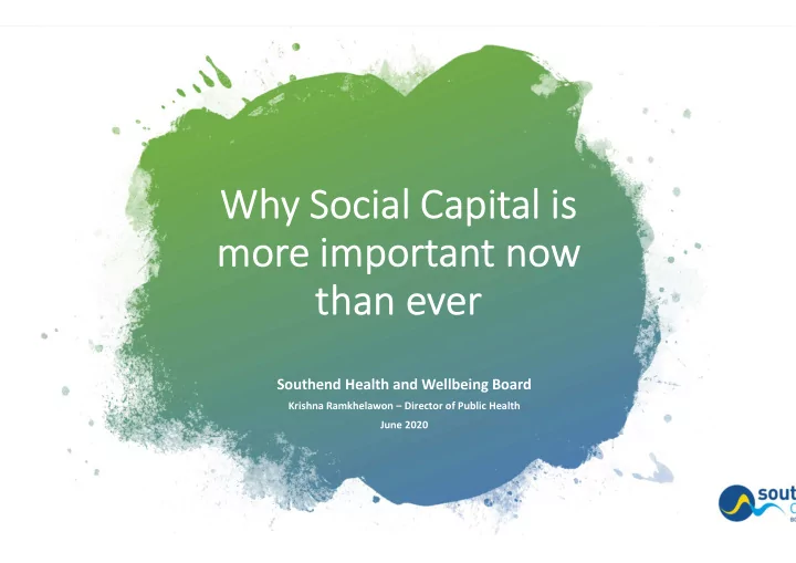 why social capital is more important now than ever