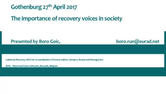 Presented by Boro Goic,