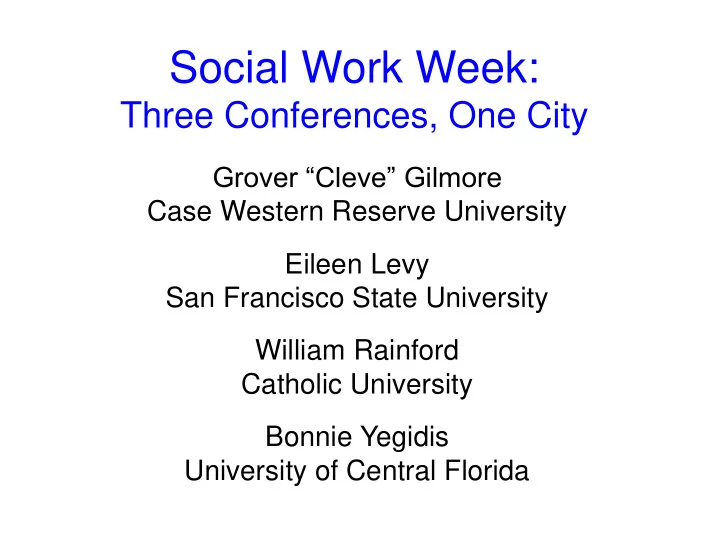 social work week