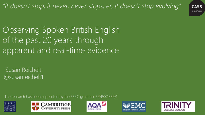 observing spoken british english