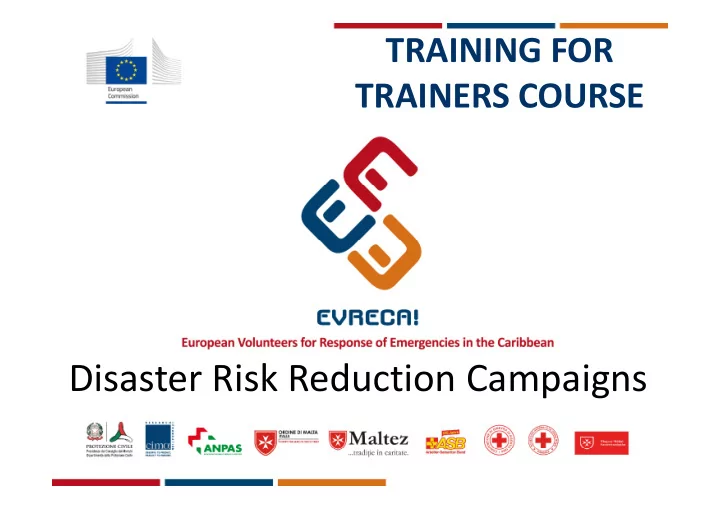 disaster risk reduction campaigns risk management