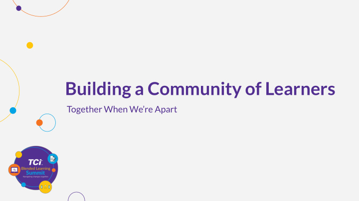 building a community of learners