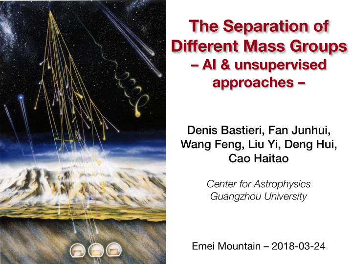the separation of different mass groups