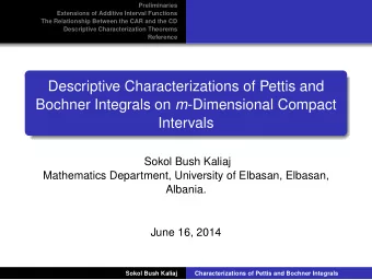 Descriptive Characterizations of Pettis and Bochner Integrals on m -Dimensional Compact  Intervals