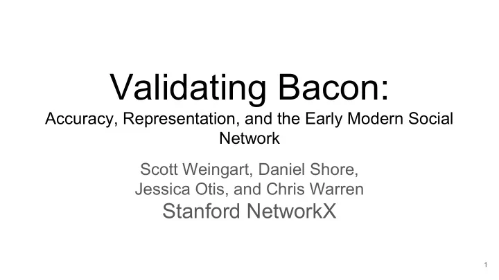 validating bacon