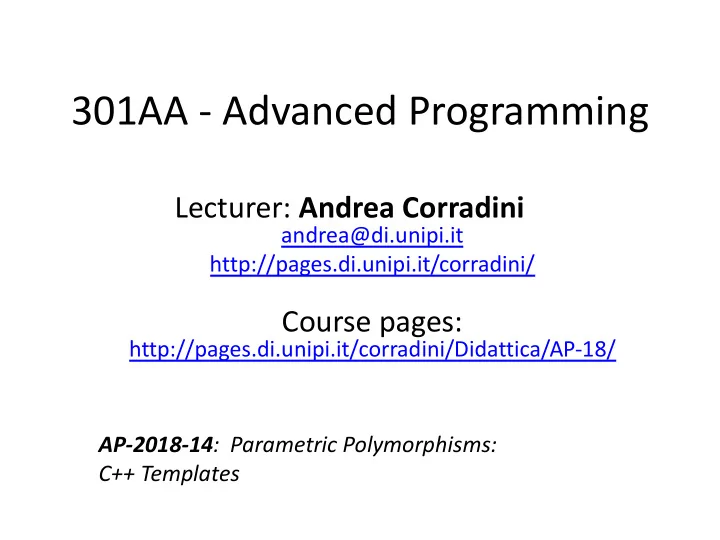 301aa advanced programming