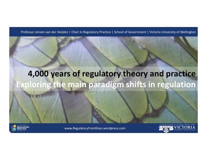 4 000 years of regulatory theory and practice exploring
