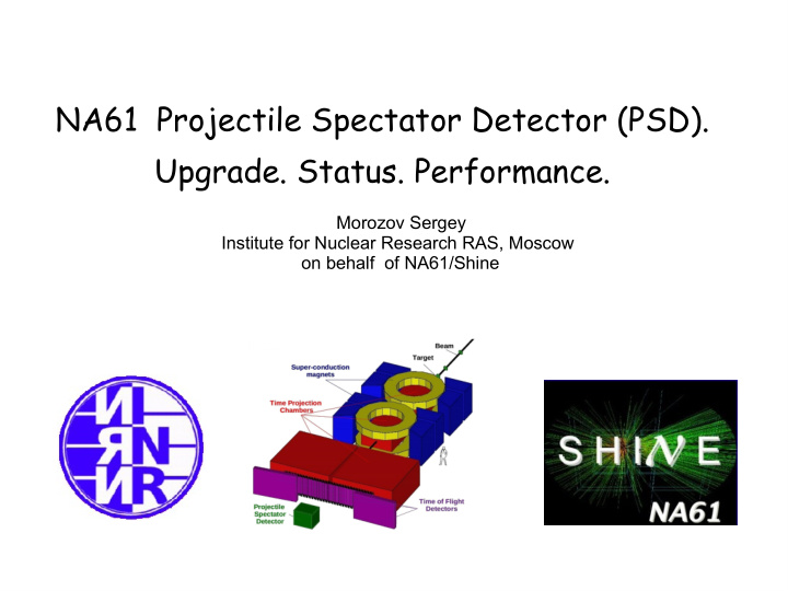 na61 projectile spectator detector psd upgrade status