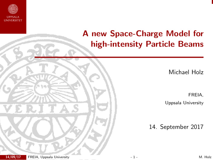 a new space charge model for high intensity particle beams