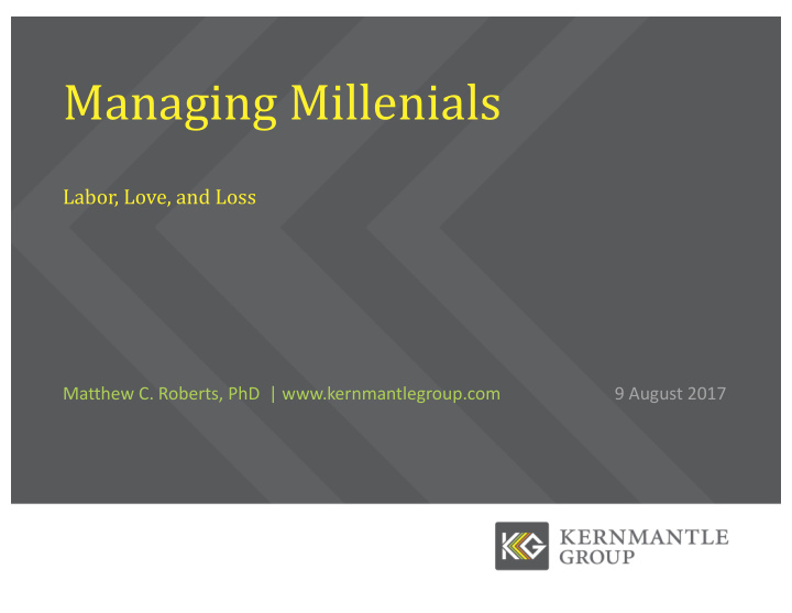 managing millenials