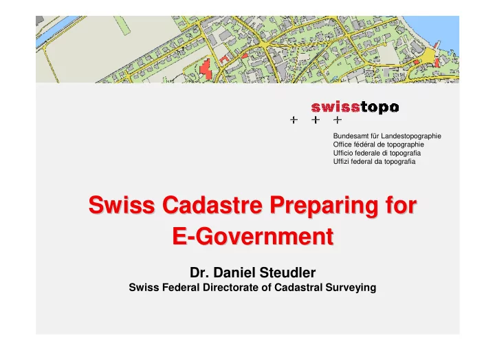 swiss cadastre preparing for swiss cadastre preparing for