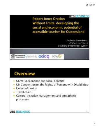 UNWTO economic and social benefits  UN Convention on the Rights of Persons with Disabilities