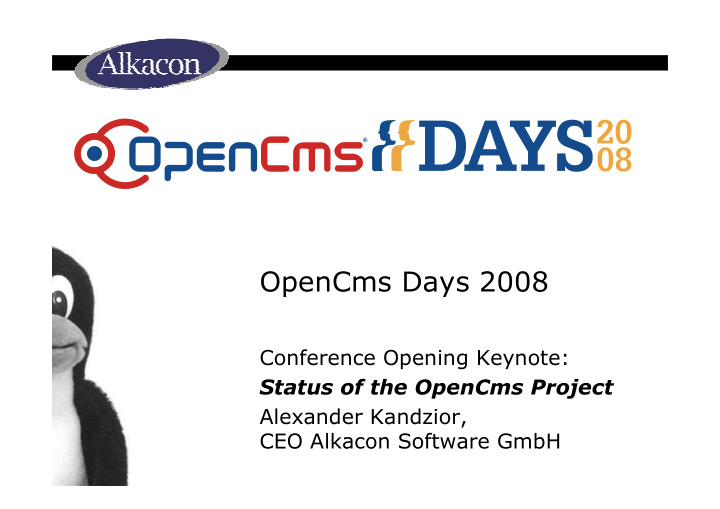 opencms days 2008
