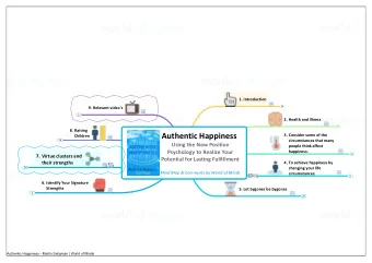 Authentic Happiness  3. Consider some of the  Children  14  circumstances that many  Using the New