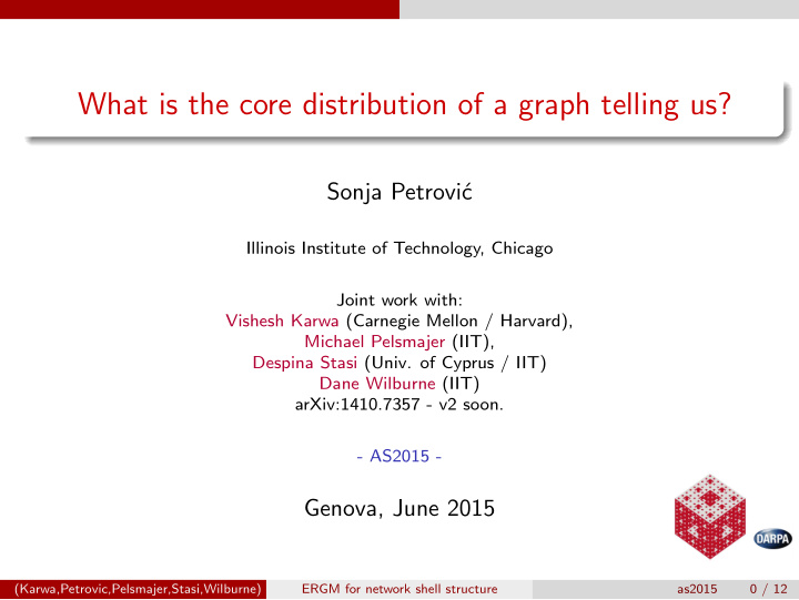 what is the core distribution of a graph telling us