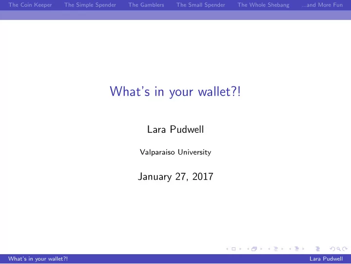 what s in your wallet