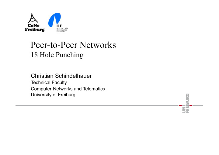 peer to peer networks