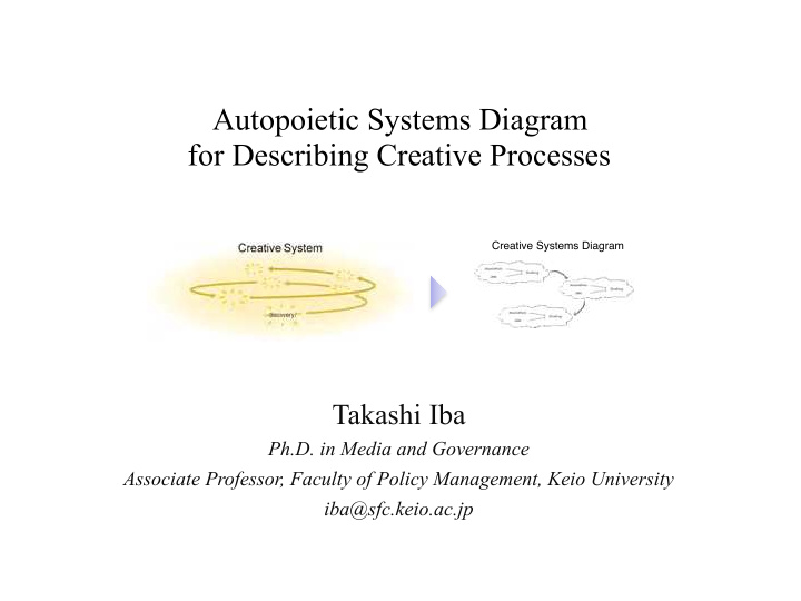 autopoietic systems diagram for describing creative