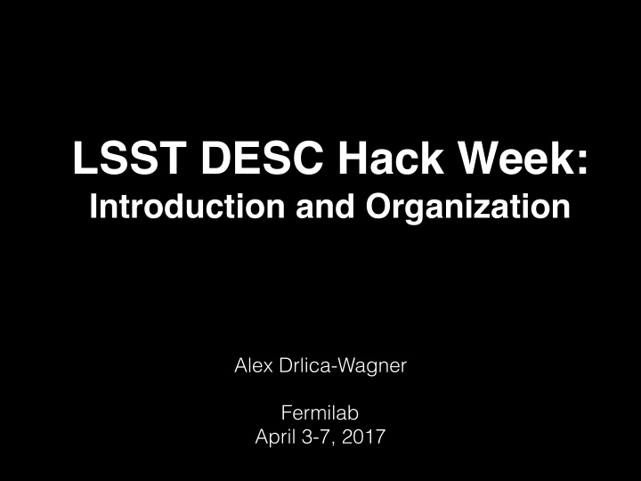 lsst desc hack week