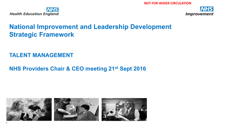 national improvement and leadership development strategic