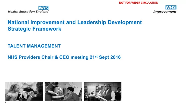 national improvement and leadership development strategic