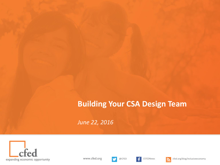 building your csa design team