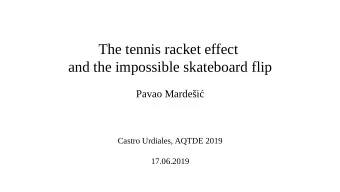The tennis racket effect  and the impossible skateboard flip  Pavao Mardei  Castro Urdiales,
