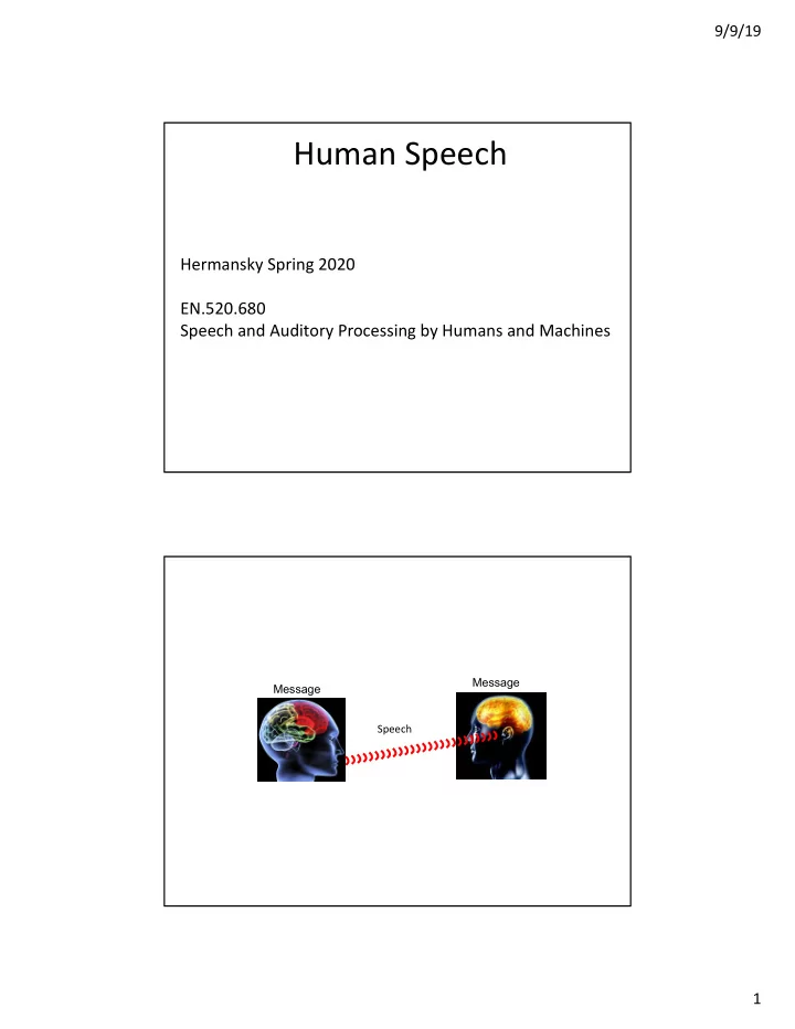 human speech