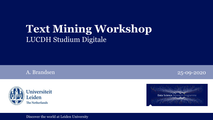 text mining workshop