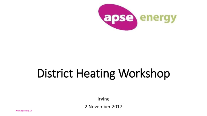 district heating workshop
