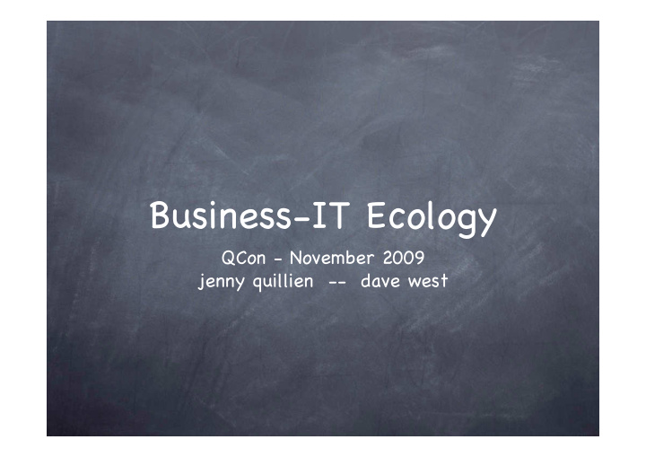 business it ecology