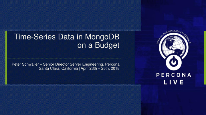 time series data in mongodb on a budget