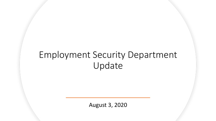 employment security department update