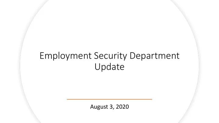 employment security department update