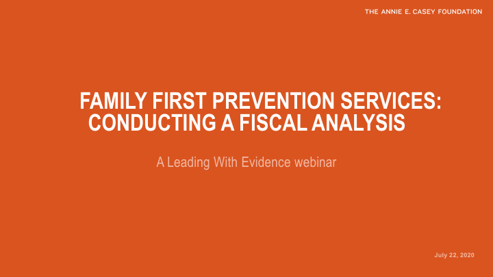 family first prevention services conducting a fiscal