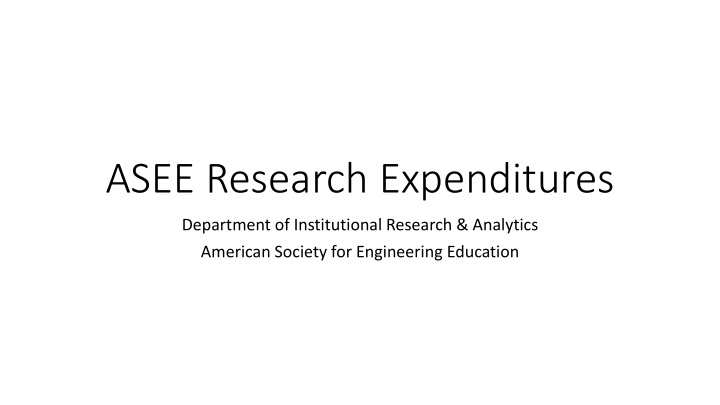 asee research expenditures