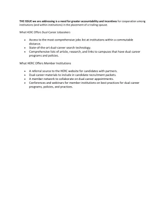 Access to the most comprehensive jobs list at institutions within a commutable  distance.