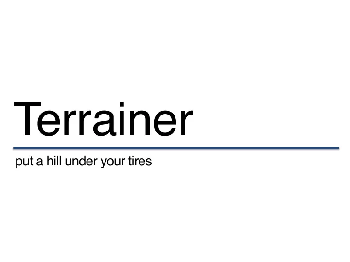 terrainer