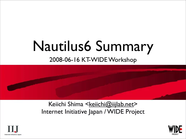 nautilus6 summary