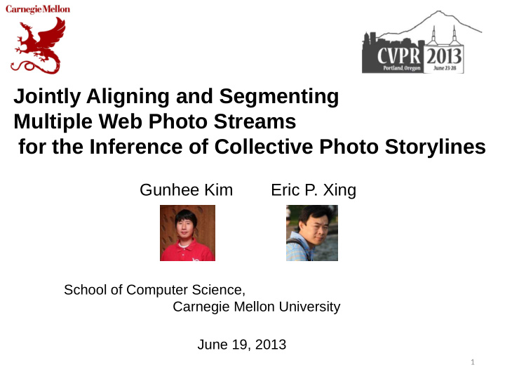 jointly aligning and segmenting multiple web photo
