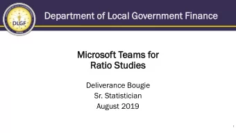 De  Depar  artm  tmen  ent  t of  of Lo  Loca  cal  l Go  Gover  ernm  nmen  ent  t Fi  Fina  nanc